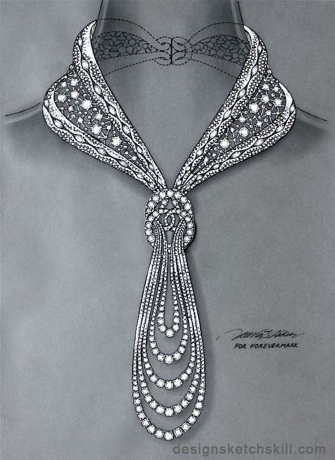珠寶首飾設計手繪圖的收集與匯總 工藝與創意的融合